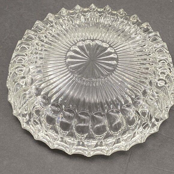 Vtg MCM Ashtray Clear Crystal Glass Heavy 3lb 3.2oz  3 Slots Starburst Bottom - Picture 7 of 8